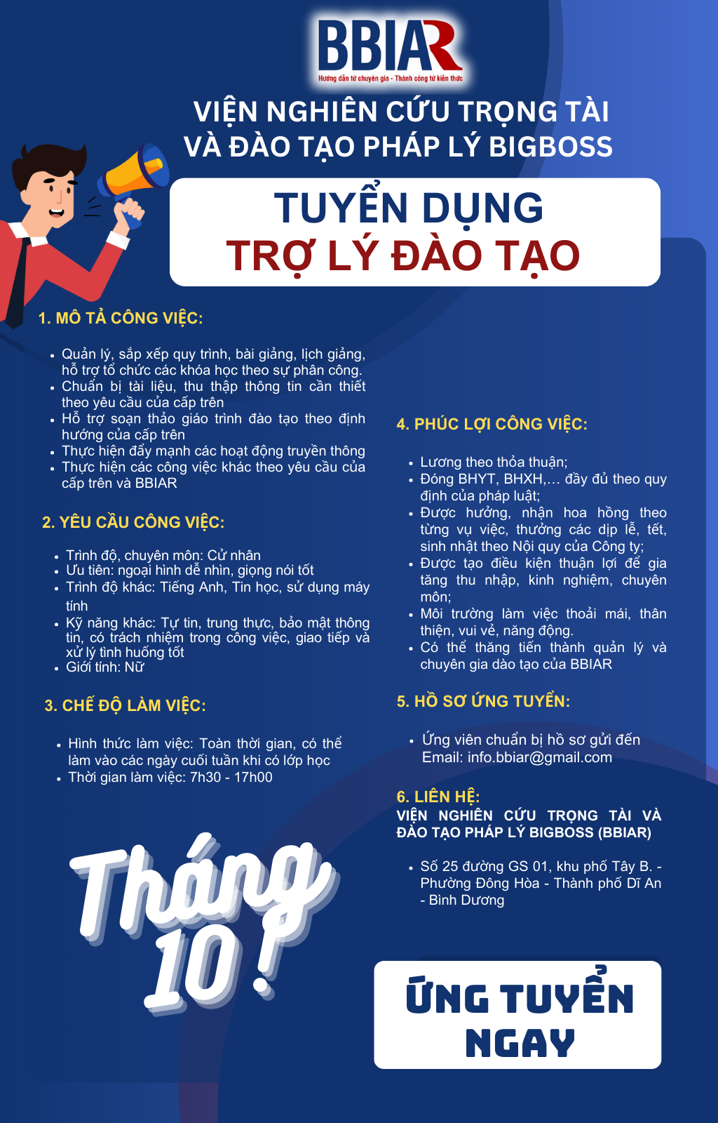 tuyển dụng trợ giảng