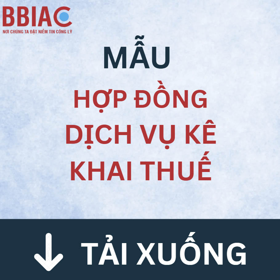 Mẫu hợp đồng dịch vụ kê khai thuế