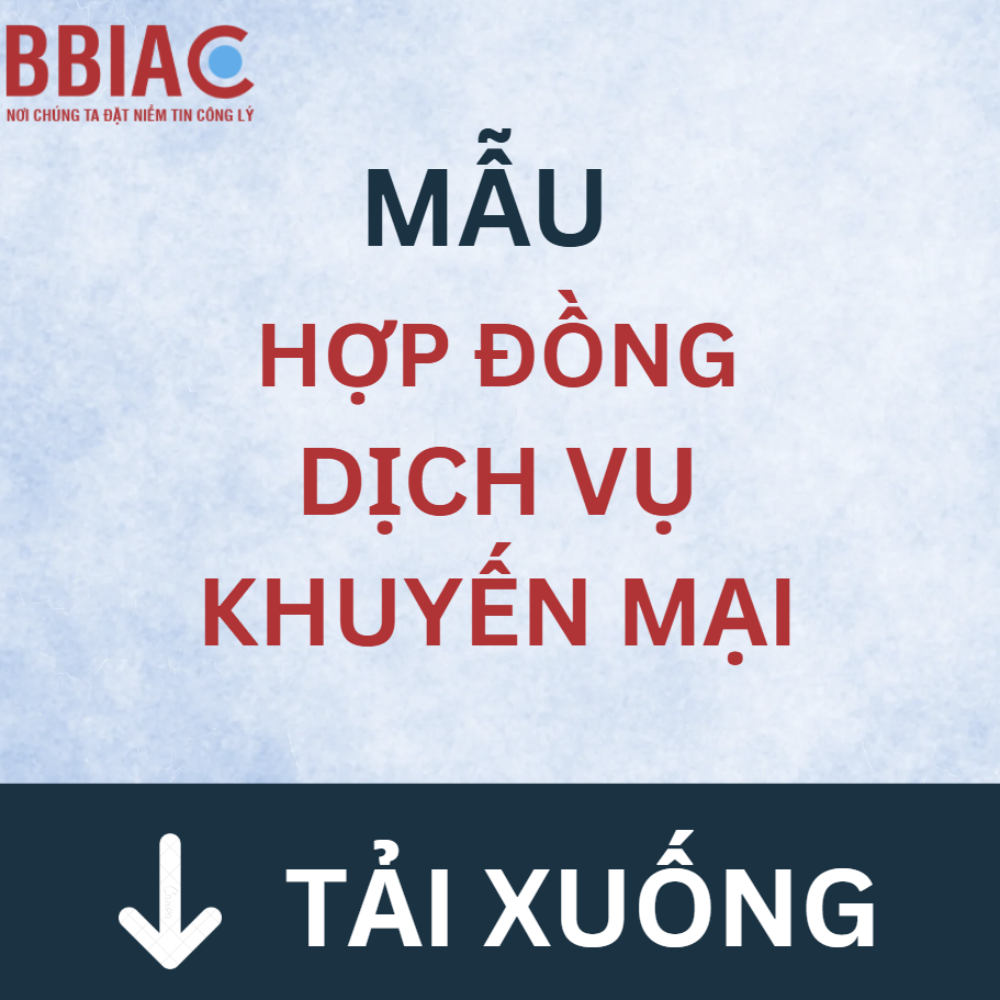 Mẫu Hợp đồng dịch vụ khuyến mại
