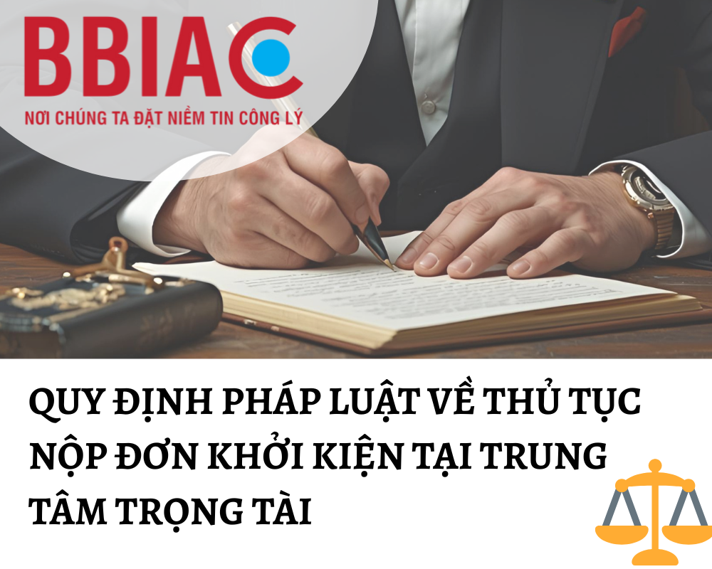 Quy dinh phap luat ve thu tuc nop don khoi kien Trung tam Trong tai