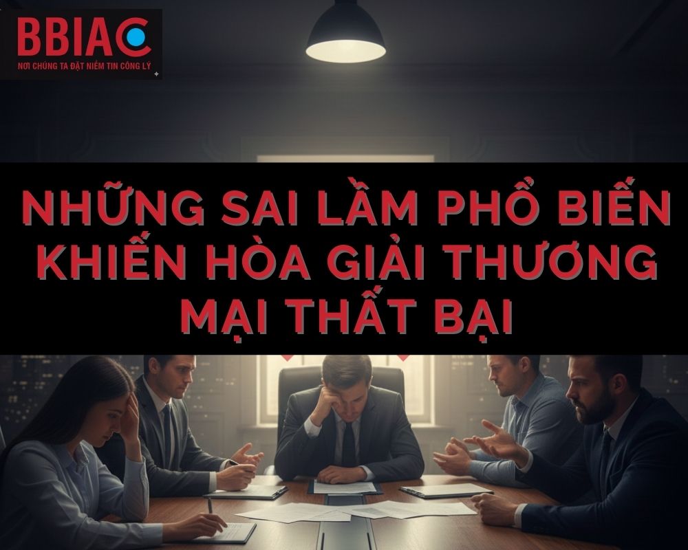 Những sai lầm phổ biến khiến hòa giải thương mại thất bại