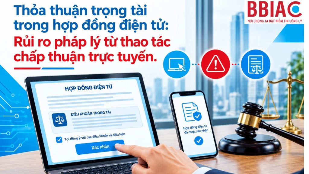 Thỏa thuận trọng tài trong hợp đồng điện tử: Rủi ro pháp lý từ thao tác chấp nhận trực tuyến